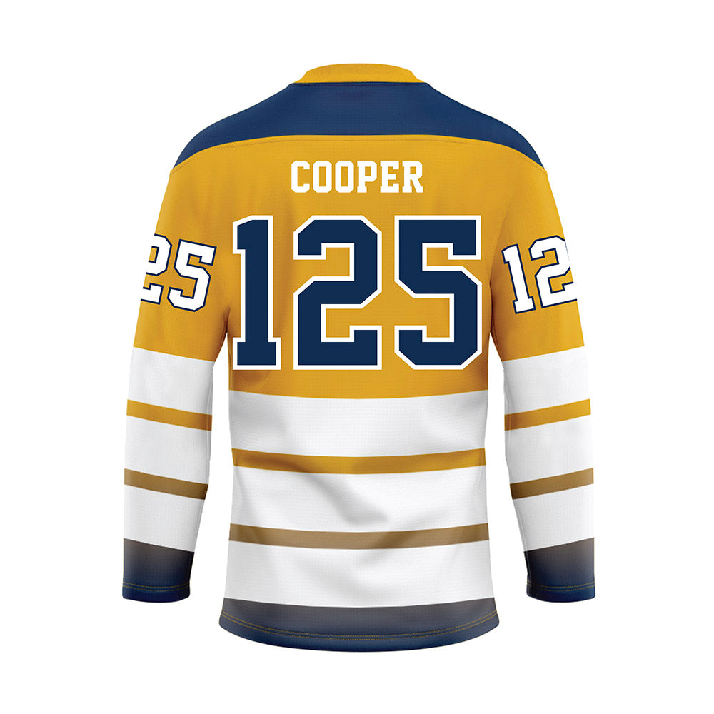UTC - NCAA Wrestling : Easton Cooper - Gold Hockey Jersey-1