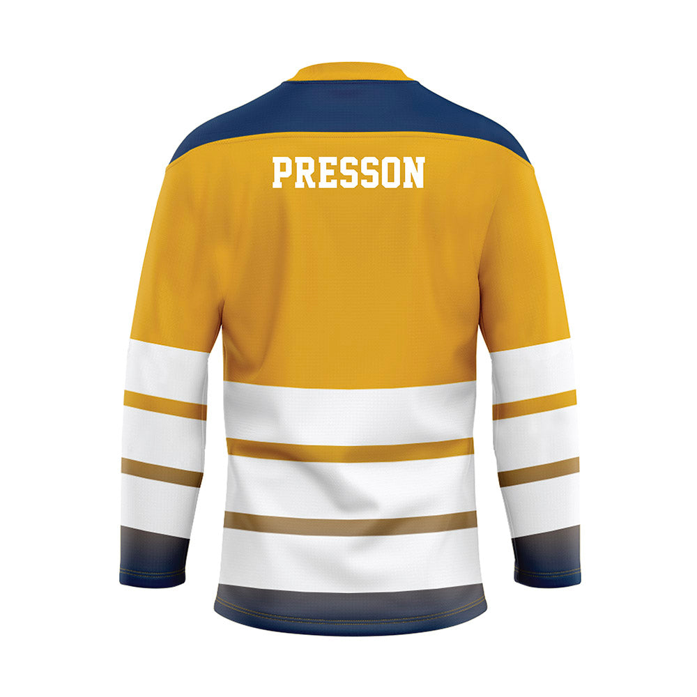 UTC - NCAA Women's Tennis : Savannah Presson - Gold Hockey Jersey-1