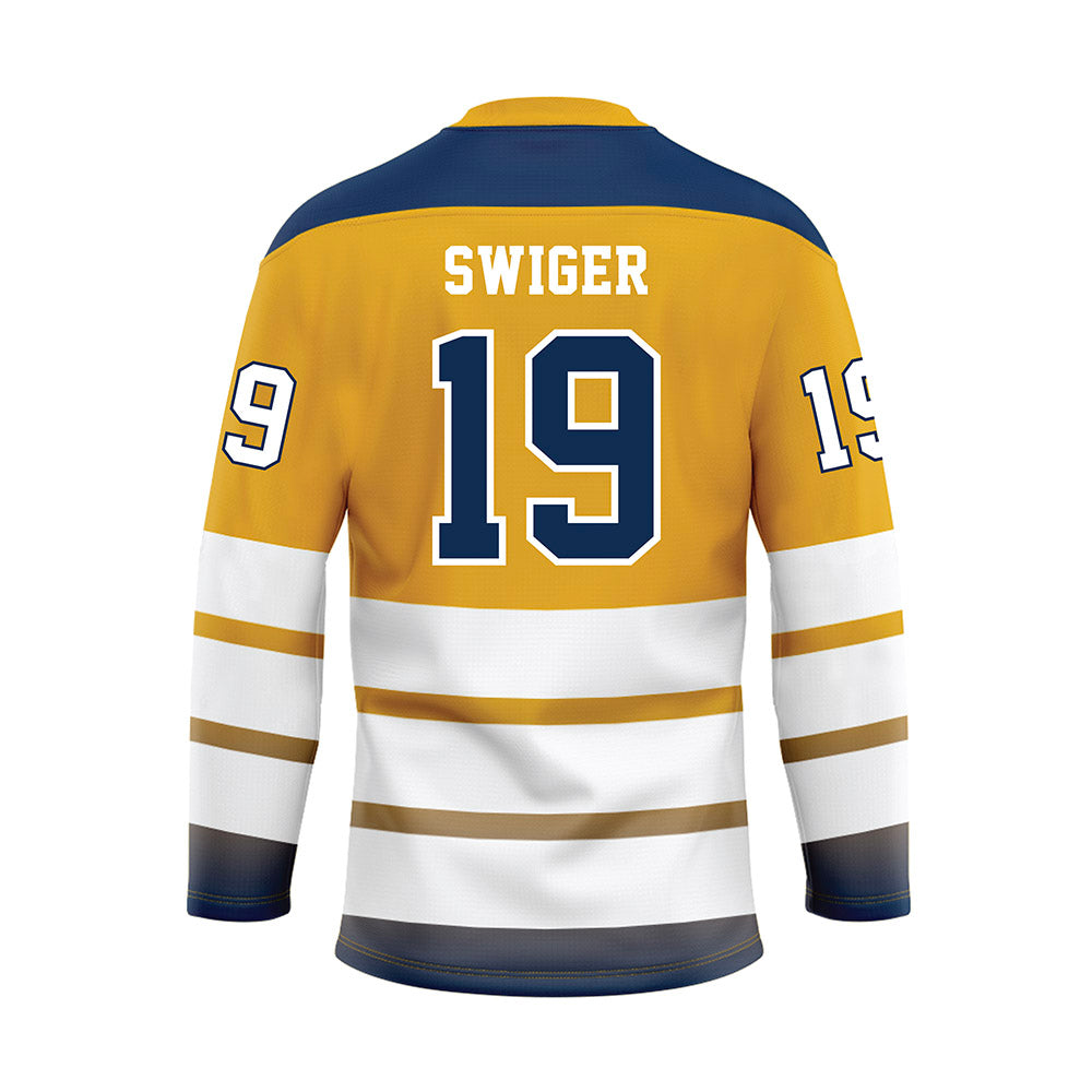 UTC - NCAA Women's Soccer : Brenna Swiger - Gold Hockey Jersey-1