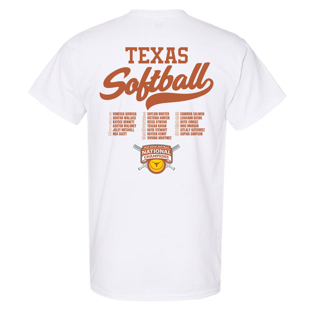 Texas - NCAA Softball : - NCAA® Roster Shirt T-Shirt-1