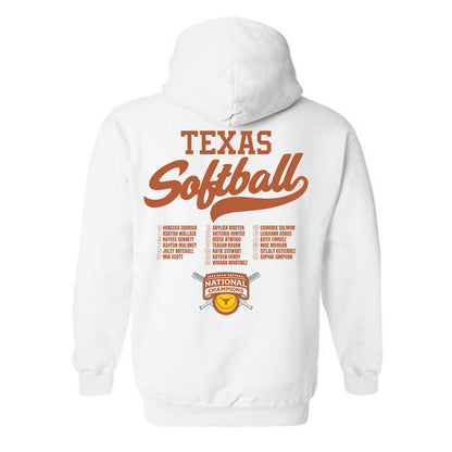 Texas - NCAA Softball : - NCAA® Roster Shirt Hooded Sweatshirt-1