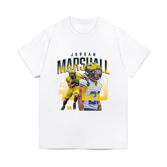 Michigan - NCAA Football : Jordan Marshall - Collage Comfort Colors T-Shirt-0