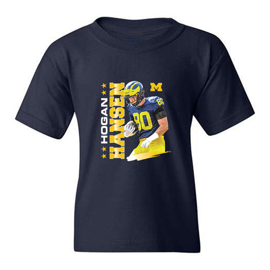 Michigan - NCAA Football : Hogan Hansen - Collage Youth T-Shirt-0