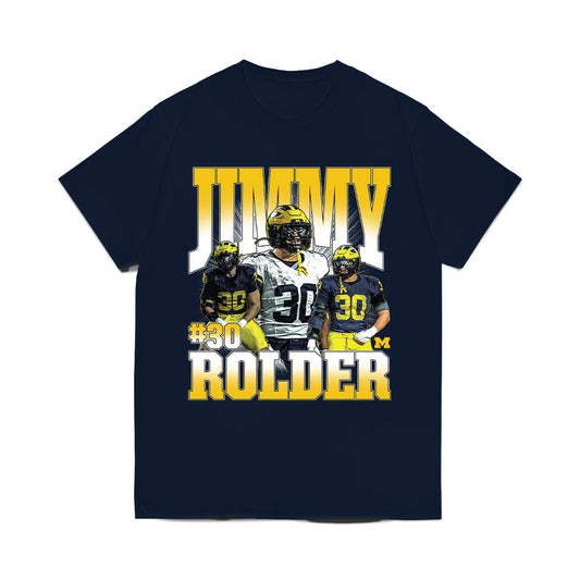 Michigan - NCAA Football : Jimmy Rolder - Collage Comfort Colors T-Shirt-0