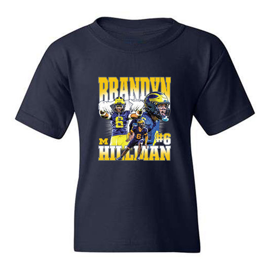 Michigan - NCAA Football : Brandyn Hillman - Collage Youth T-Shirt-0