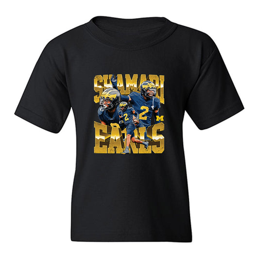 Michigan - NCAA Football : Shamari Earls - Collage Youth T-Shirt-0