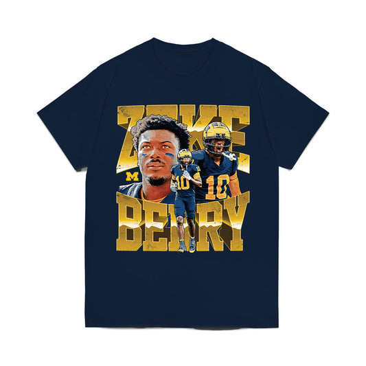 Michigan - NCAA Football : Zeke Berry - Collage Comfort Colors T-Shirt-0