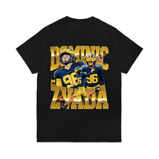 Michigan - NCAA Football : Dominic Zvada - Collage Comfort Colors T-Shirt-0