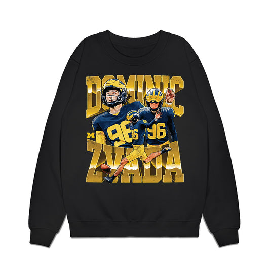 Michigan - NCAA Football : Dominic Zvada - Collage Premium Crewneck Sweatshirt-0