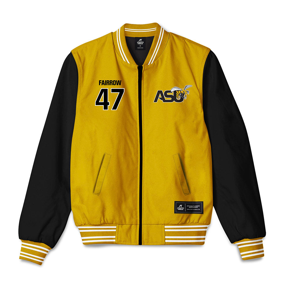 Alabama State - NCAA Football : Davier Fairrow - Bomber Jacket-0