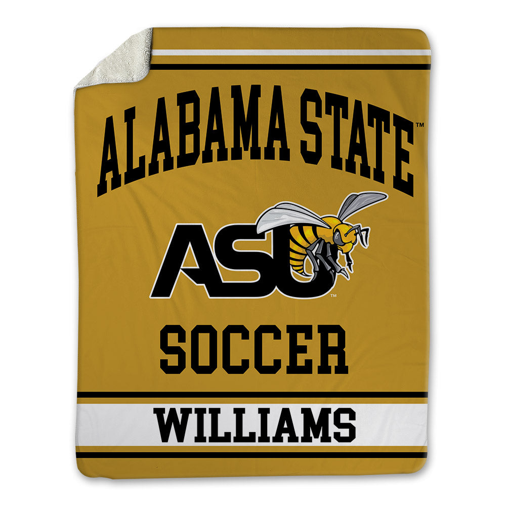 Alabama State - NCAA Women's Soccer : Jordan Williams - Blanket-0
