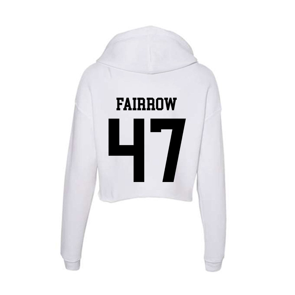 Alabama State - NCAA Football : Davier Fairrow - Classic Shersey Women's Crop Fleece Hoodie-1