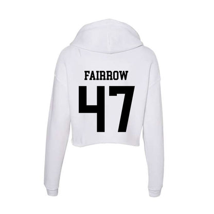 Alabama State - NCAA Football : Davier Fairrow - Classic Shersey Women's Crop Fleece Hoodie-1