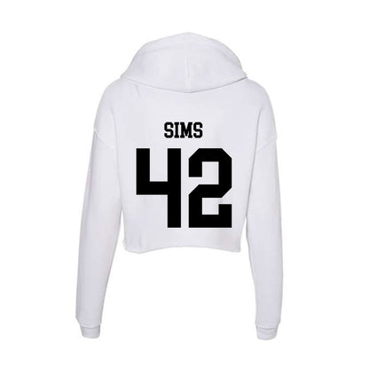 Alabama State - NCAA Football : Tashaun Sims - Classic Shersey Women's Crop Fleece Hoodie-1