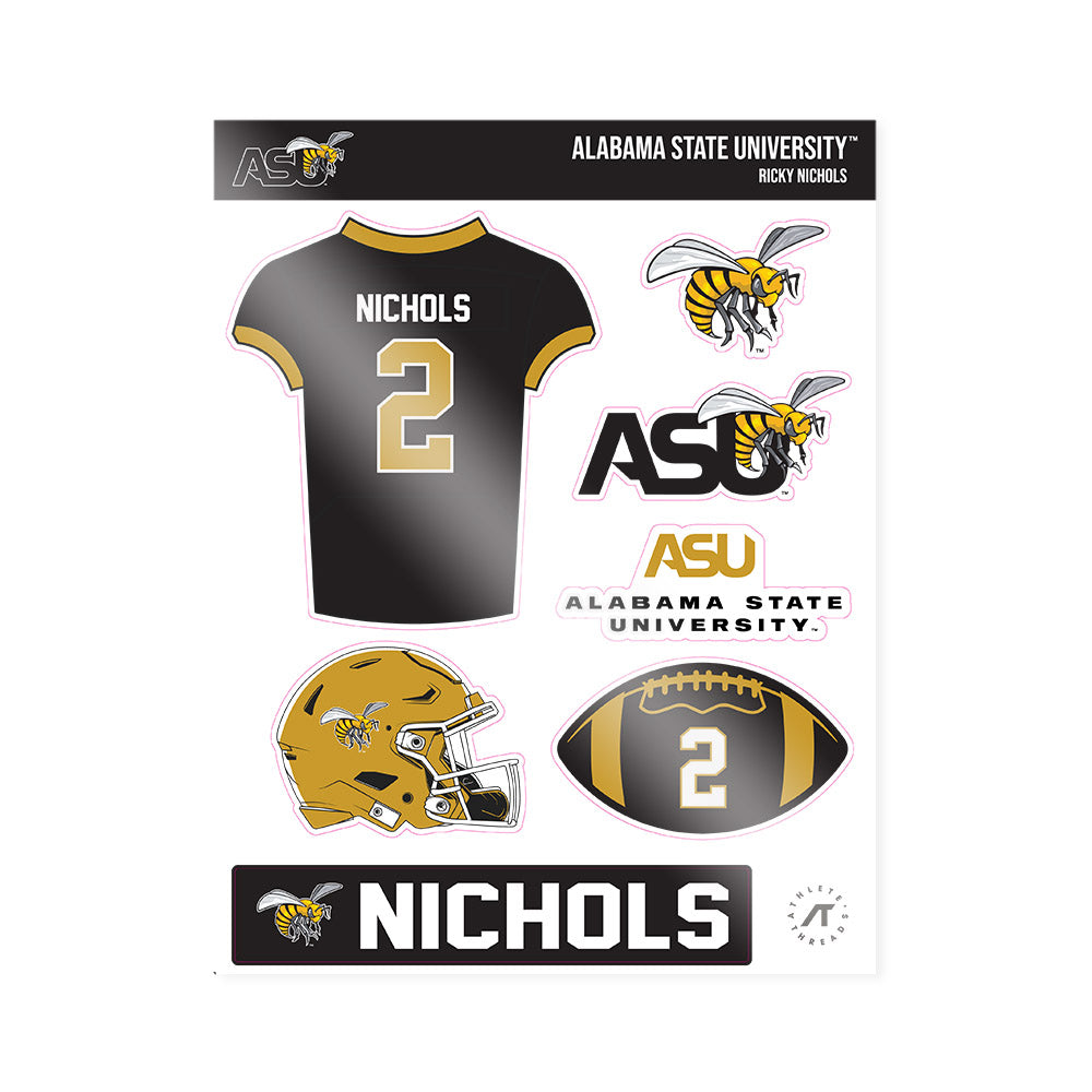 Alabama State - NCAA Football : Ricky nichols - Sticker Sheet-0