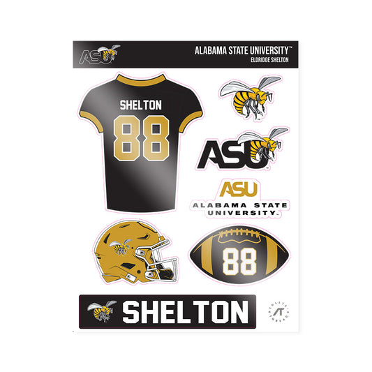 Alabama State - NCAA Football : Eldridge Shelton - Sticker Sheet-0