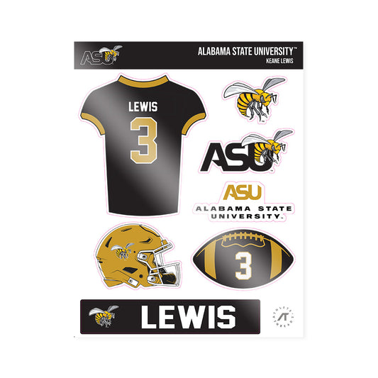 Alabama State - NCAA Football : Keane Lewis - Sticker Sheet-0