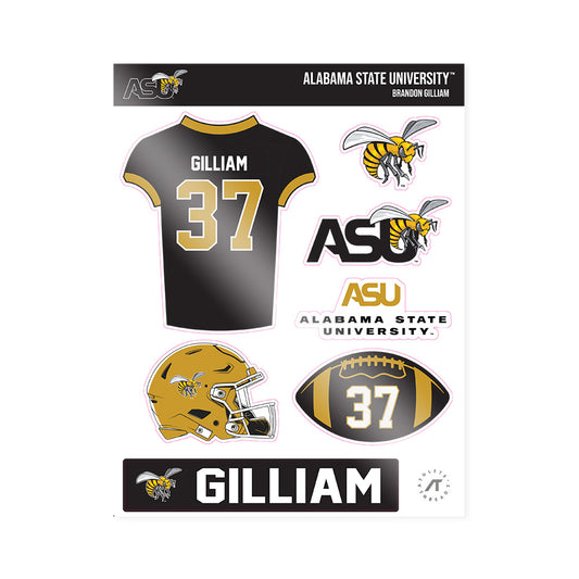 Alabama State - NCAA Football : Brandon Gilliam - Sticker Sheet-0
