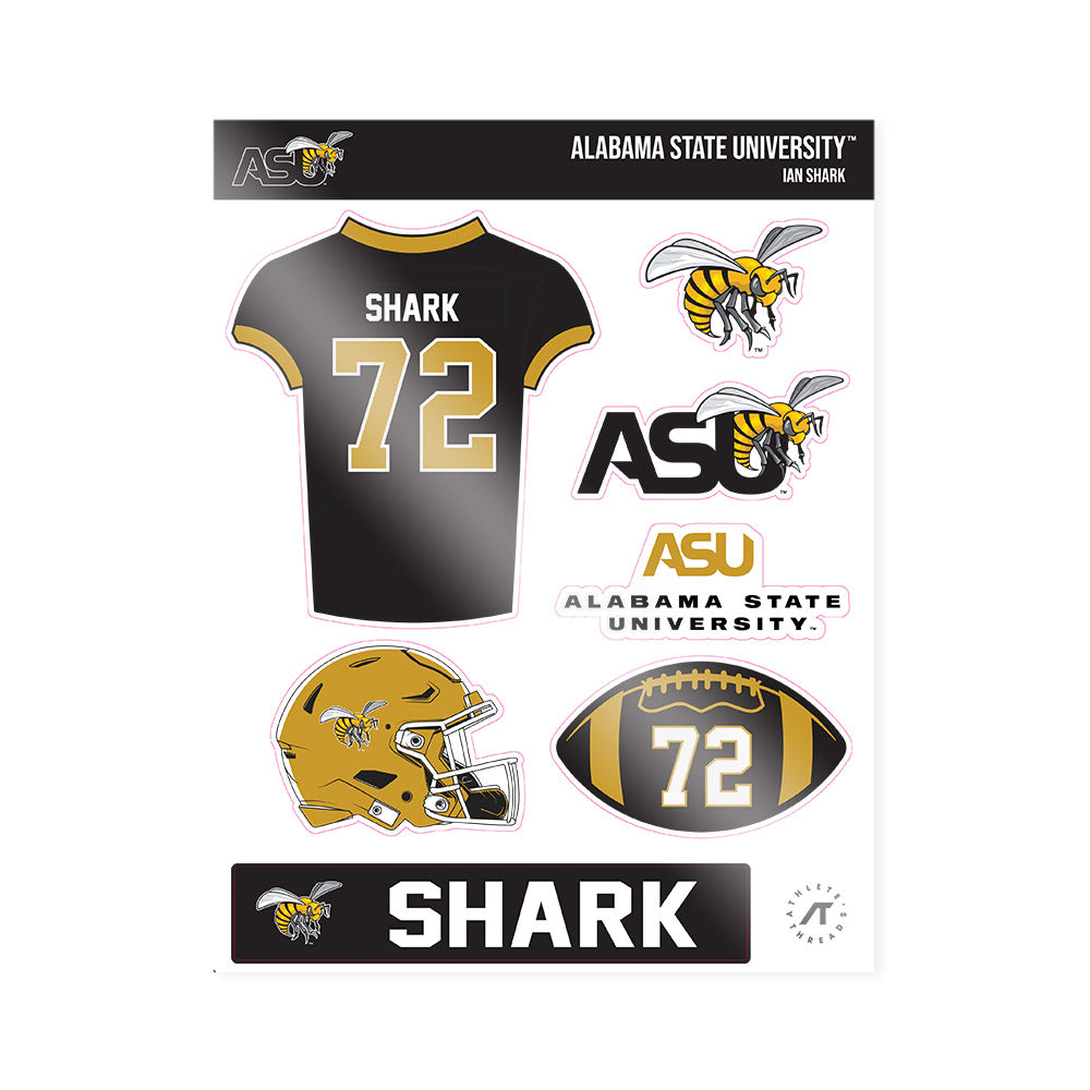Alabama State - NCAA Football : Ian Shark - Sticker Sheet-0