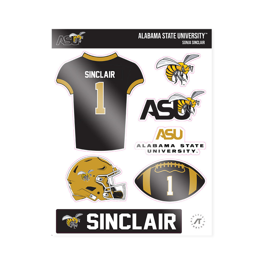 Alabama State - NCAA Football : Sonja Sinclair - Sticker Sheet-0