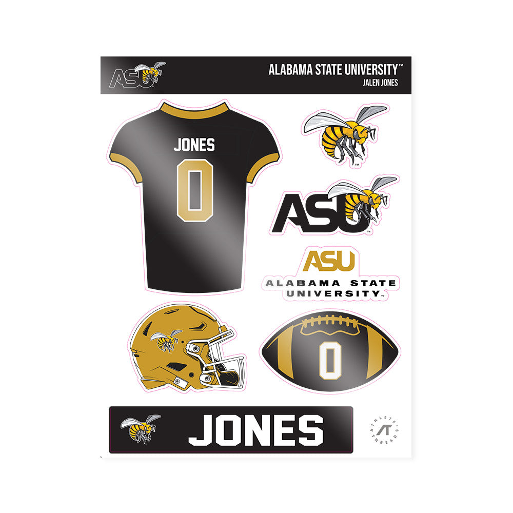 Alabama State - NCAA Football : Jalen Jones - Sticker Sheet-0