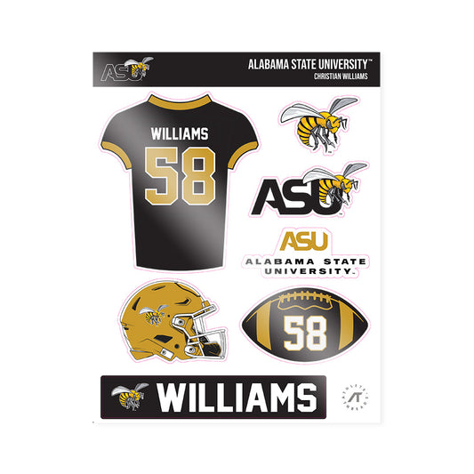 Alabama State - NCAA Football : Christian Williams - Sticker Sheet-0