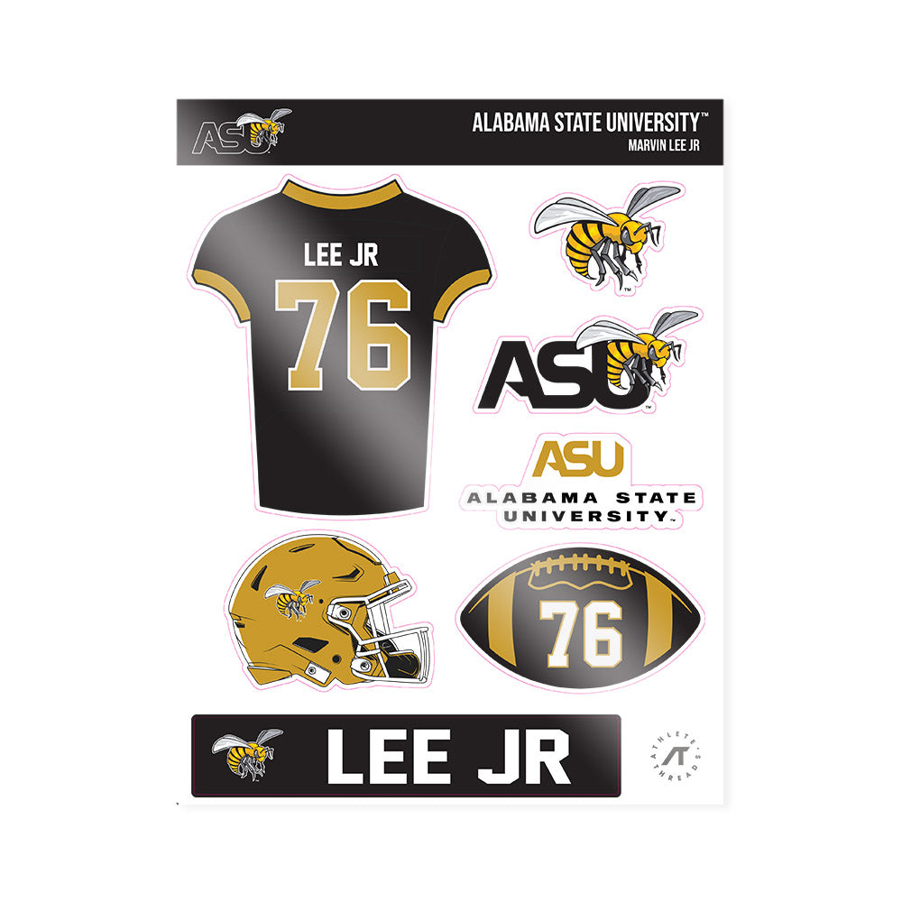 Alabama State - NCAA Football : Marvin Lee JR - Sticker Sheet-0