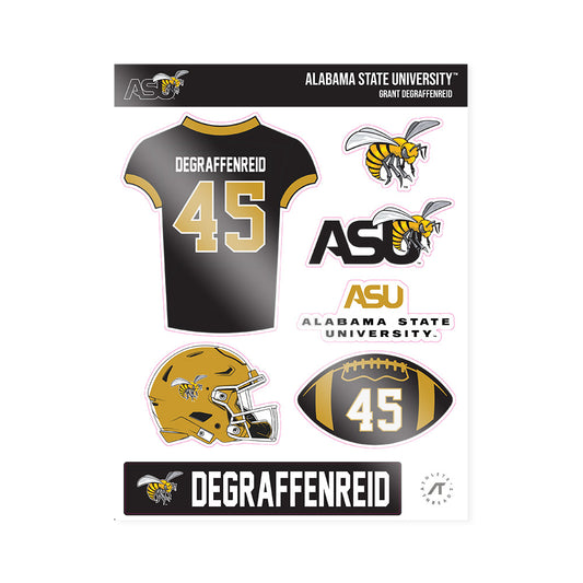 Alabama State - NCAA Football : Grant DeGraffenreid - Sticker Sheet-0