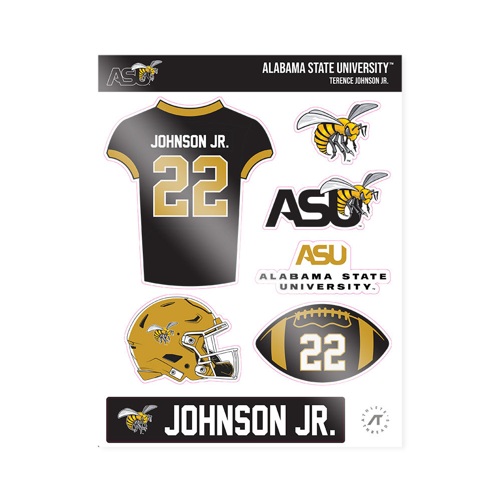 Alabama State - NCAA Football : Terence Johnson Jr. - Sticker Sheet-0