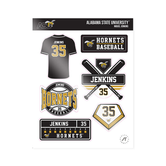 Alabama State - NCAA Baseball : Niguel Jenkins - Sticker Sheet-0