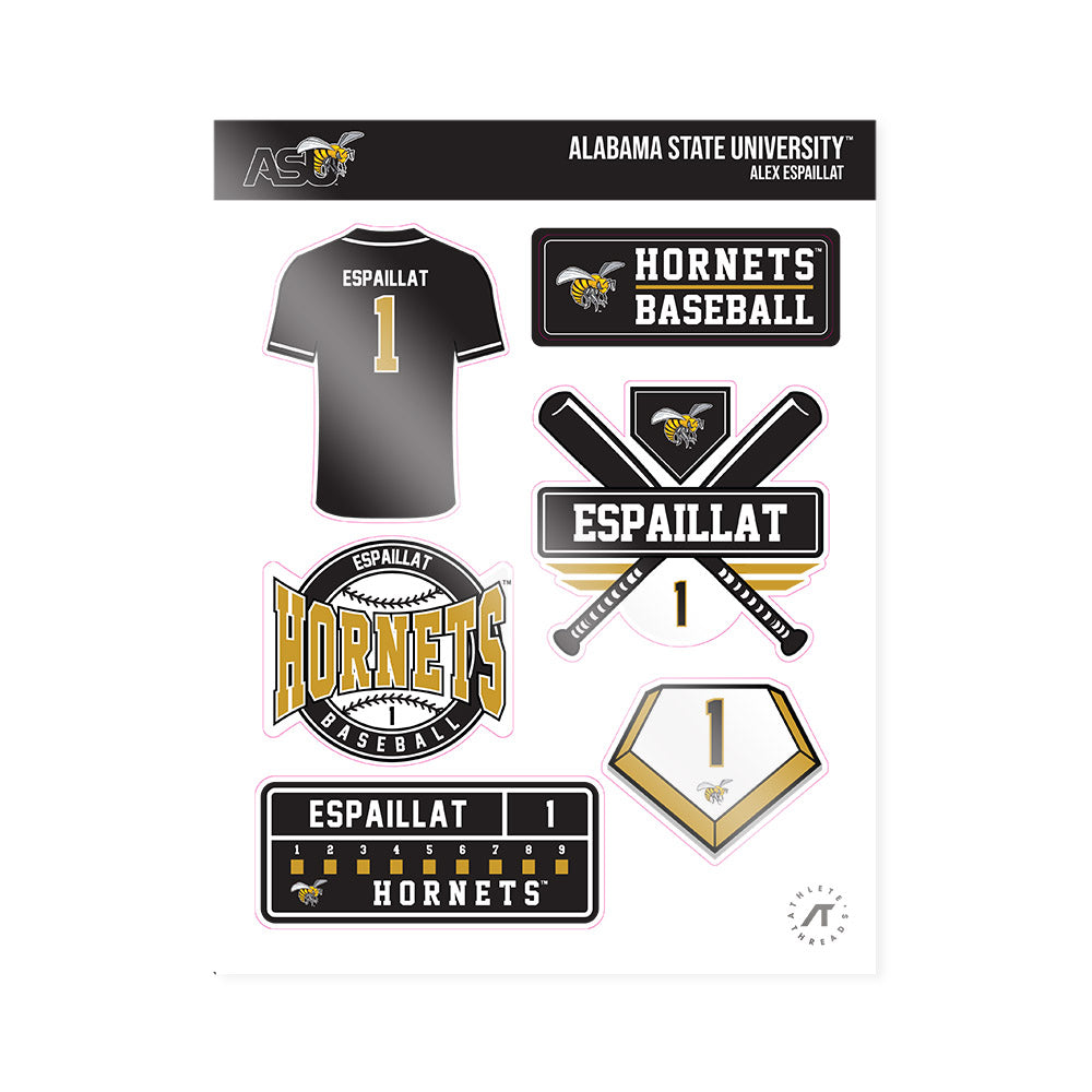 Alabama State - NCAA Baseball : Alex Espaillat - Sticker Sheet-0