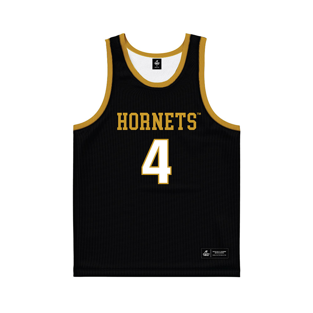 Alabama State - NCAA Men's Basketball : Mario Andrews - Black Basketball Jersey-0