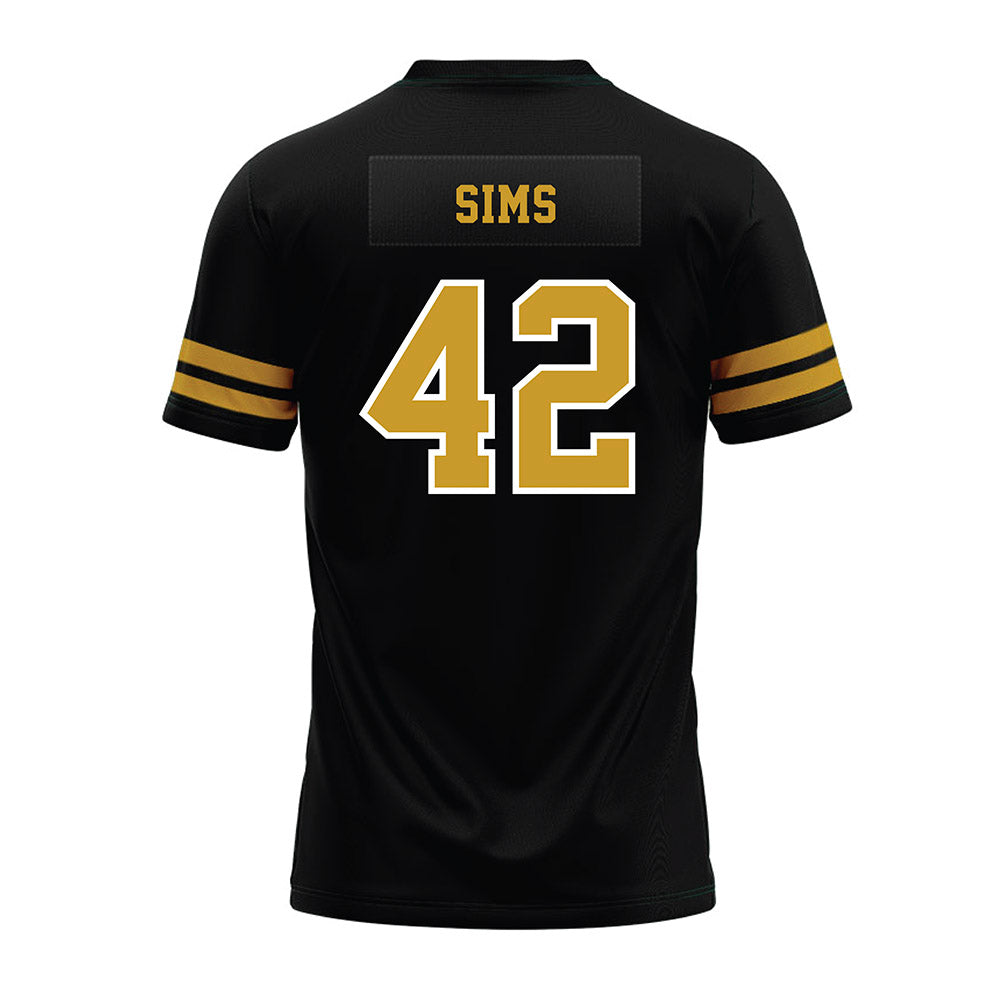Alabama State - NCAA Football : Tashaun Sims - Black Premium Football Jersey-1