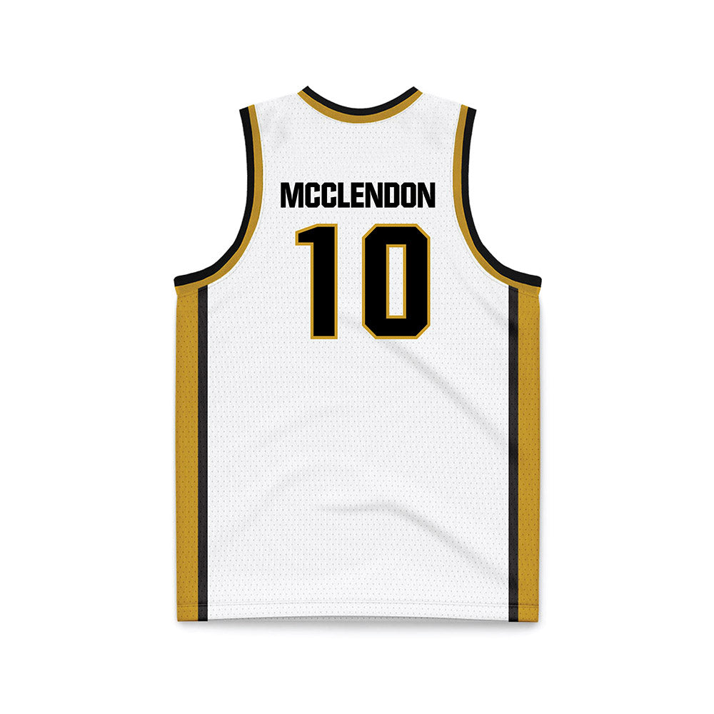 Alabama State - NCAA Women's Basketball : Charlese McClendon - White Basketball Jersey-1