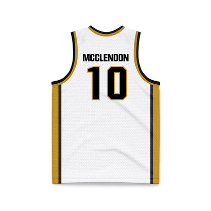 Alabama State - NCAA Women's Basketball : Charlese McClendon - White Basketball Jersey-1