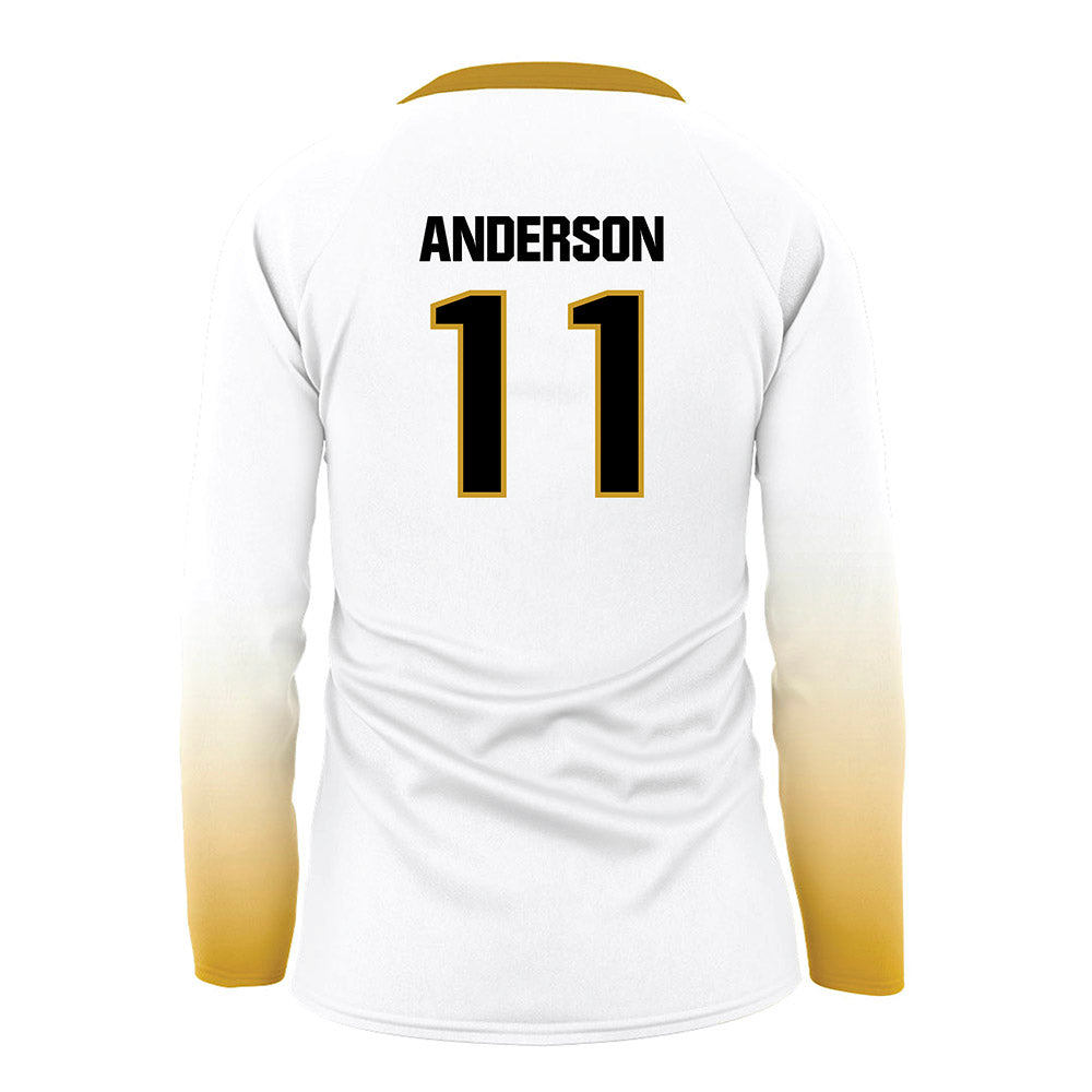Alabama State - NCAA Women's Volleyball : Zoey Anderson - White Volleyball Jersey-1