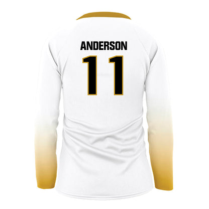Alabama State - NCAA Women's Volleyball : Zoey Anderson - White Volleyball Jersey-1