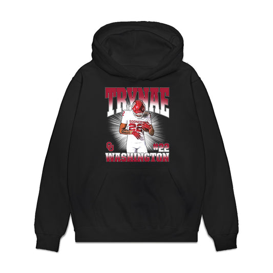 Oklahoma - NCAA Football : Trynae Washington - Collage Premium Hooded Sweatshirt-0
