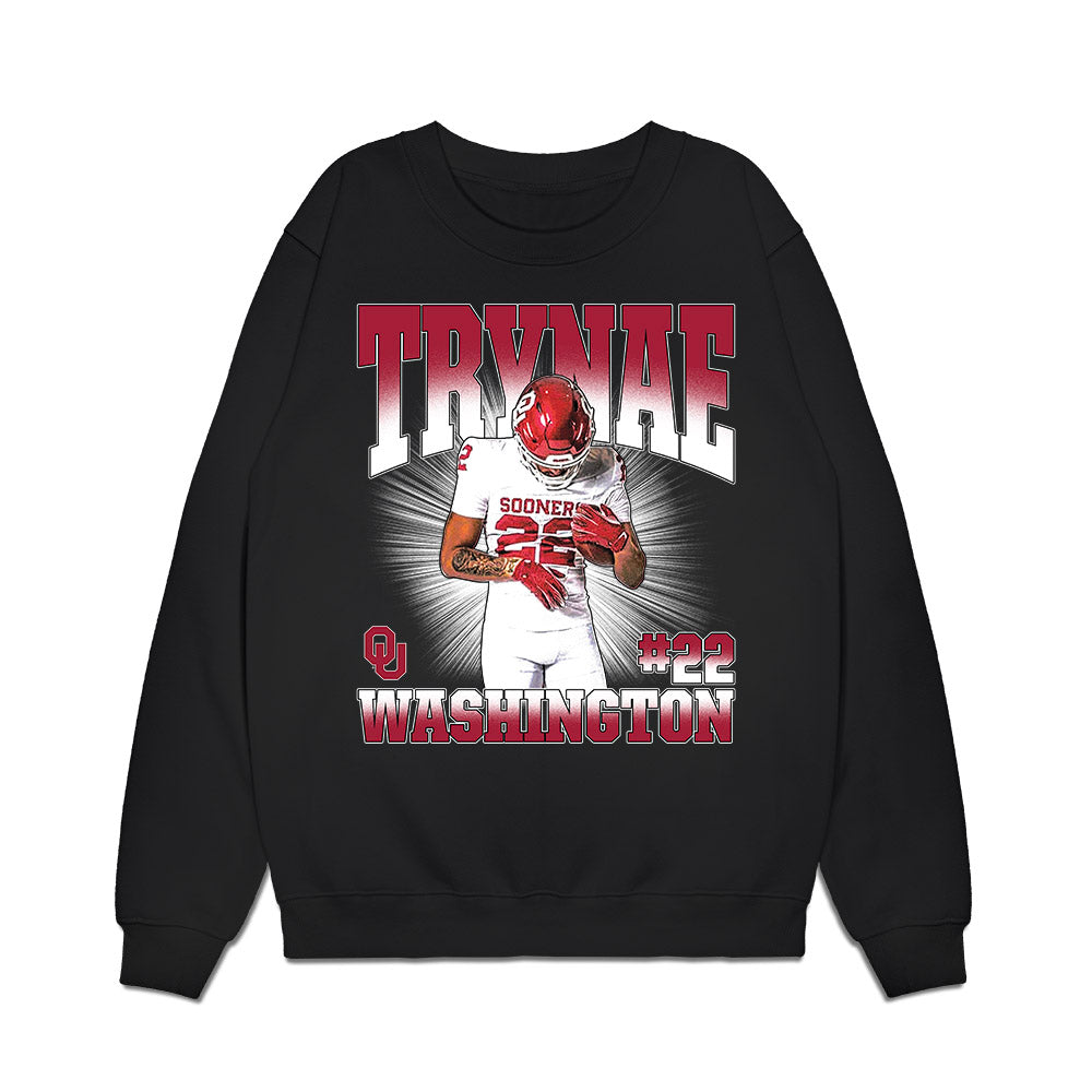 Oklahoma - NCAA Football : Trynae Washington - Collage Premium Crewneck Sweatshirt-0