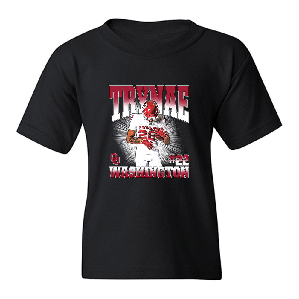 Oklahoma - NCAA Football : Trynae Washington - Collage Youth T-Shirt-0