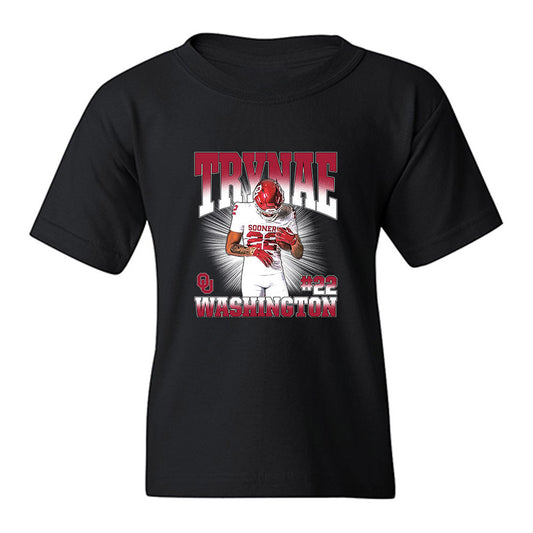 Oklahoma - NCAA Football : Trynae Washington - Collage Youth T-Shirt-0