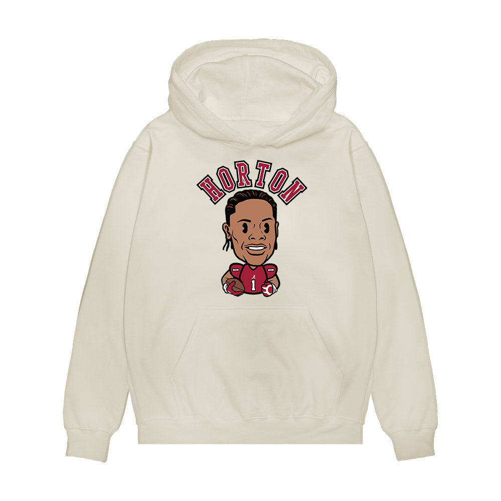 Alabama - NCAA Football : Isaiah Horton - Caricature Premium Hooded Sweatshirt-0