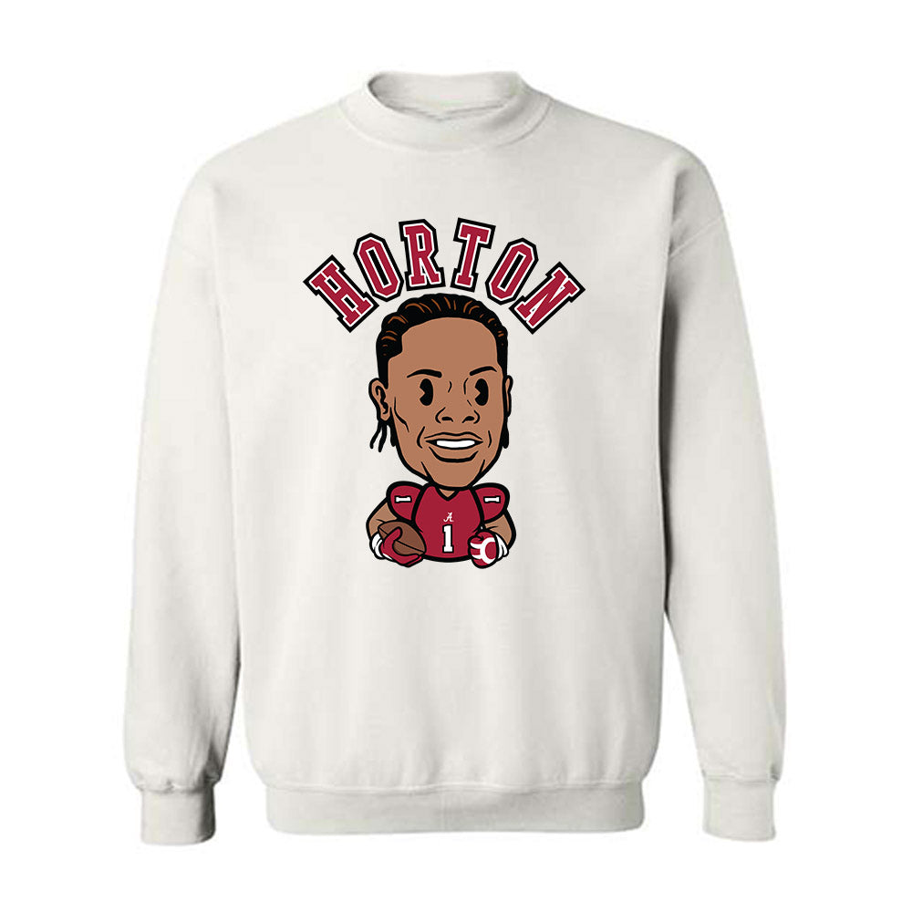 Alabama - NCAA Football : Isaiah Horton - Caricature Crewneck Sweatshirt-0