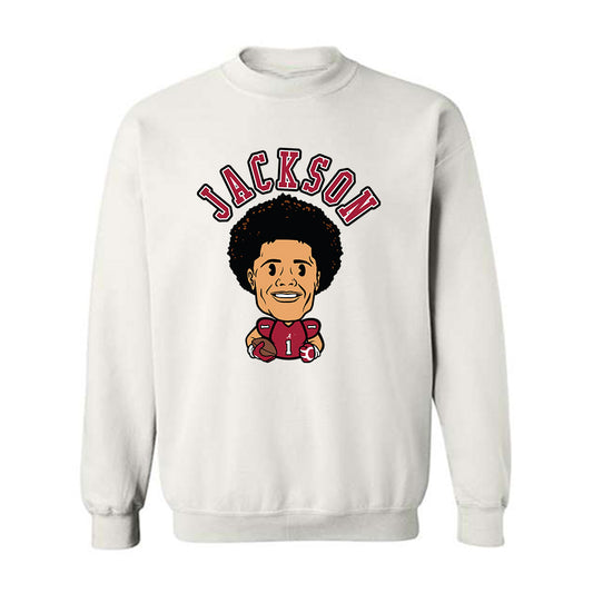 Alabama - NCAA Football : Domani Jackson - Caricature Crewneck Sweatshirt-0