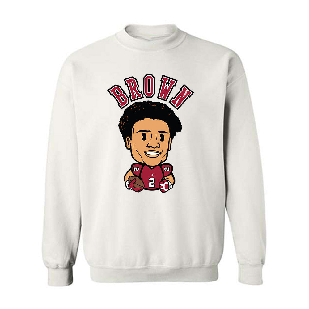 Alabama - NCAA Football : Zabien Brown - Caricature Crewneck Sweatshirt-0