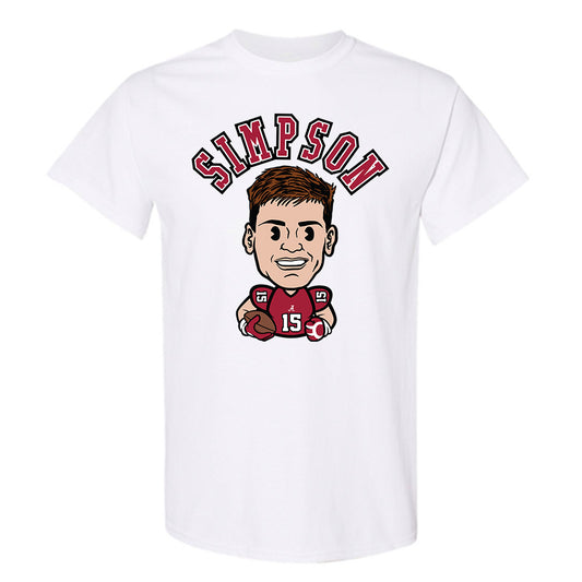 Alabama - NCAA Football : Ty Simpson - Caricature T-Shirt-0