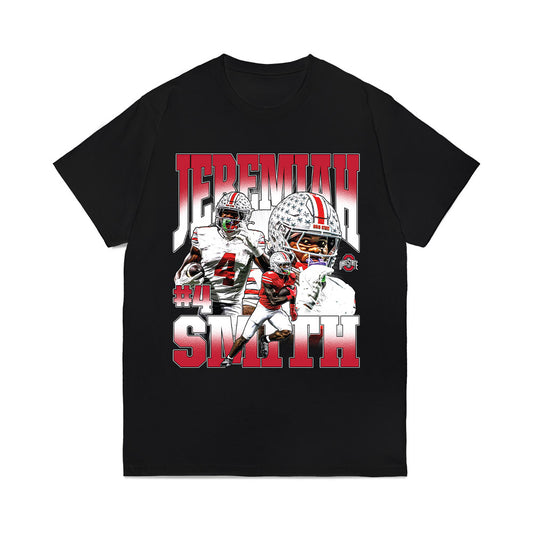 Ohio State - NCAA Football : Jeremiah Smith - Caricature Comfort Colors T-Shirt-0