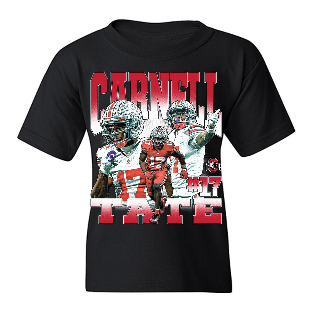 Ohio State - NCAA Football : Carnell Tate - Caricature Youth T-Shirt-0