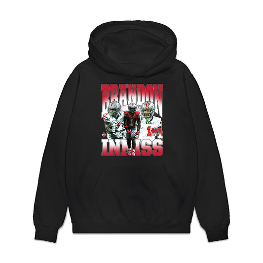 Ohio State - NCAA Football : Brandon Inniss - Caricature Premium Hooded Sweatshirt-0