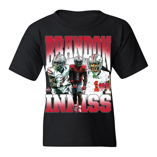 Ohio State - NCAA Football : Brandon Inniss - Caricature Youth T-Shirt-0
